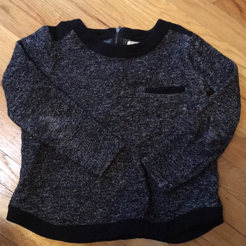 Madewell wool sweater with back zip and trim